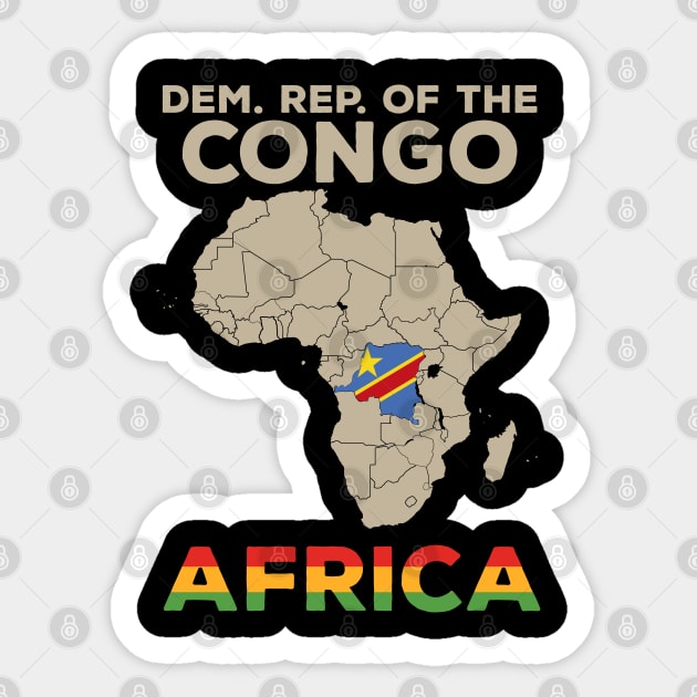 Dep. Rep of the Congo Sticker by Cuteepi